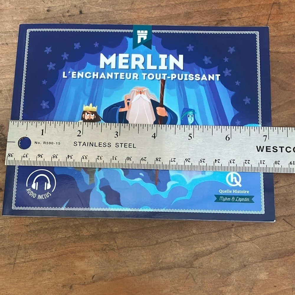 Merlin L'Enchanteur Tout-Puissant / french for kids includes free audio book - Picture 11 of 13